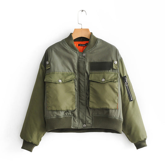 Blouson Bomber avec Poches Utilitaires